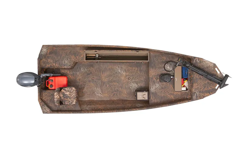 Slide: The Image of 2025 G3 Gator Tough 15 DK boat with Yamaha 40 engine in showroom. - 9