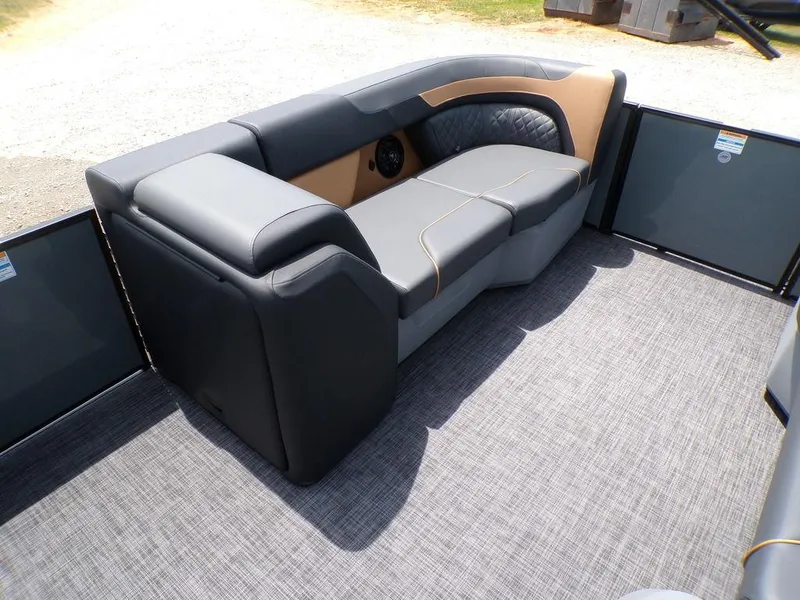 Slide: The Image of Luxurious seating on 2025 Godfrey Sweetwater 2286 SFL pontoon boat with stylish upholstery. - 11