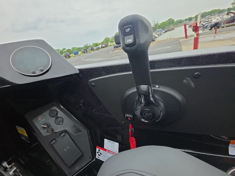 Slide: The Image of Control panel of 2025 iKon vls20 boat with gear lever and dashboard. - 13