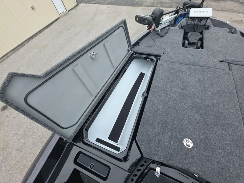 Slide: The Image of Open storage compartment on 2025 iKon vls20 boat deck. - 15