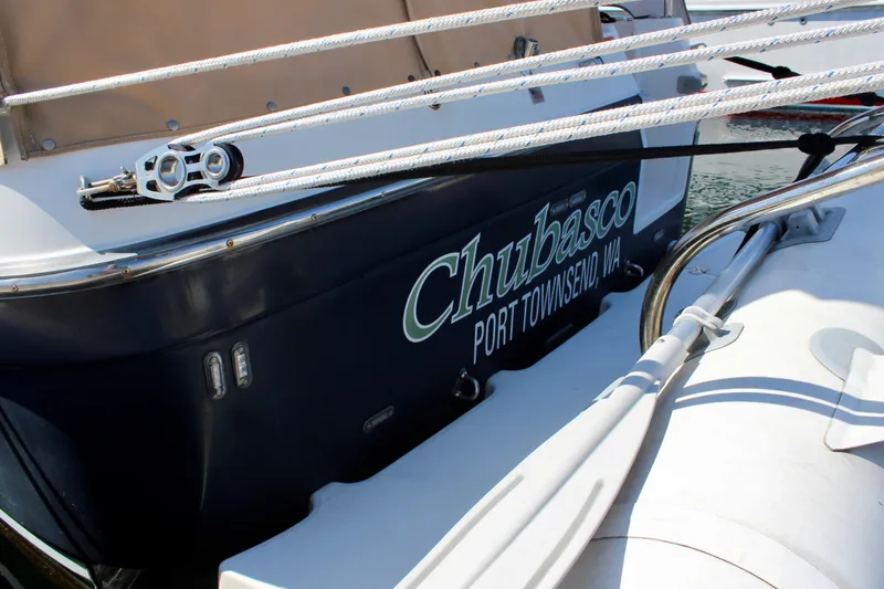 Slide: The Image of 2011 Ranger Tugs R-27 boat named "Chubasco" docked in Port Townsend, WA. - 7