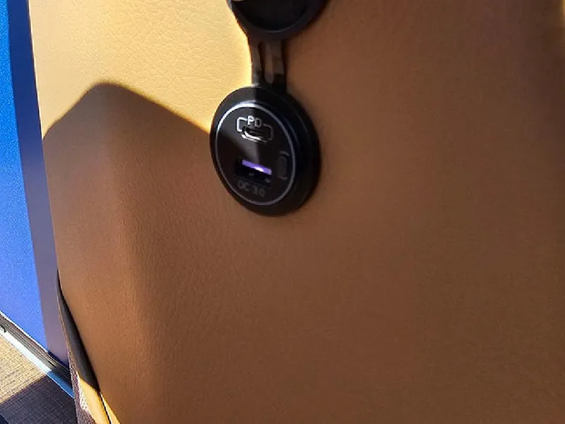 Slide: The Image of 2025 Bentley Pontoons 223 Elite Swingback USB charging port detail. - 22