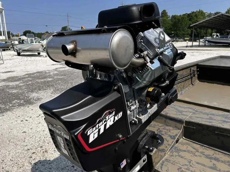 Slide: The Image of 2025 Gator Tail 1754 Extreme Series boat engine, featuring a powerful exhaust system. - 7