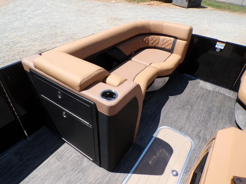 Slide: The Image of Luxurious seating on 2025 Godfrey AquaPatio 235 SBC iMPACT pontoon boat. - 8