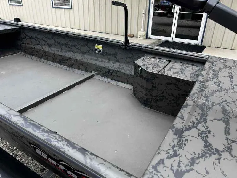 Slide: The Image of 2025 Gator Tail 1748 Gator Series boat with camouflage interior design. - 12