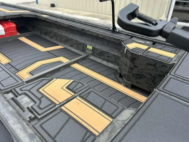 Slide: The Image of 2025 Gator Tail EXTREME MOD-V 1854 boat interior with sleek design and modern features. - 10