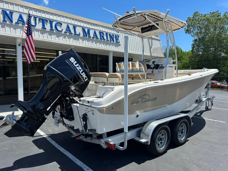Slide: The Image of 2023 Sea Chaser 22 HFC boat with Suzuki engine at Nautical Marine dealership. - 6