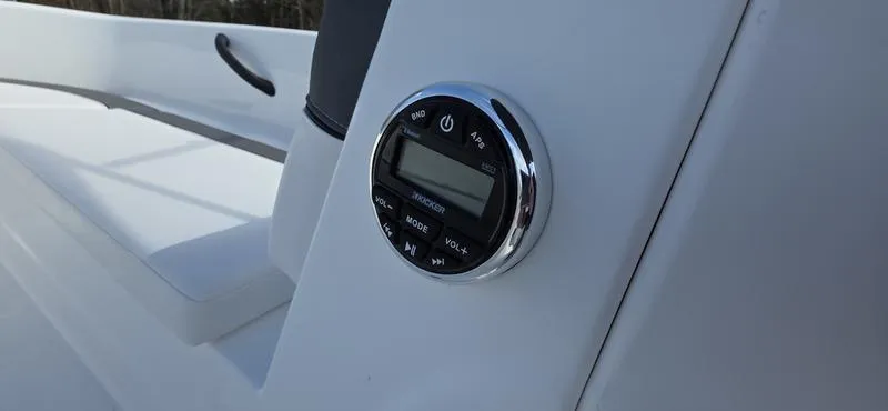 Slide: The Image of Control panel on 2025 Tahoe T16 boat dashboard, featuring a sleek, modern design. - 12