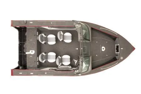 Slide: The Image of Top view of 2023 Alumacraft Trophy 185 boat interior layout. - 11