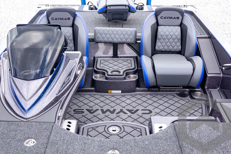 Slide: The Image of 2025 Caymas CX 21 PRO boat interior with dual seats and sleek design. - 32