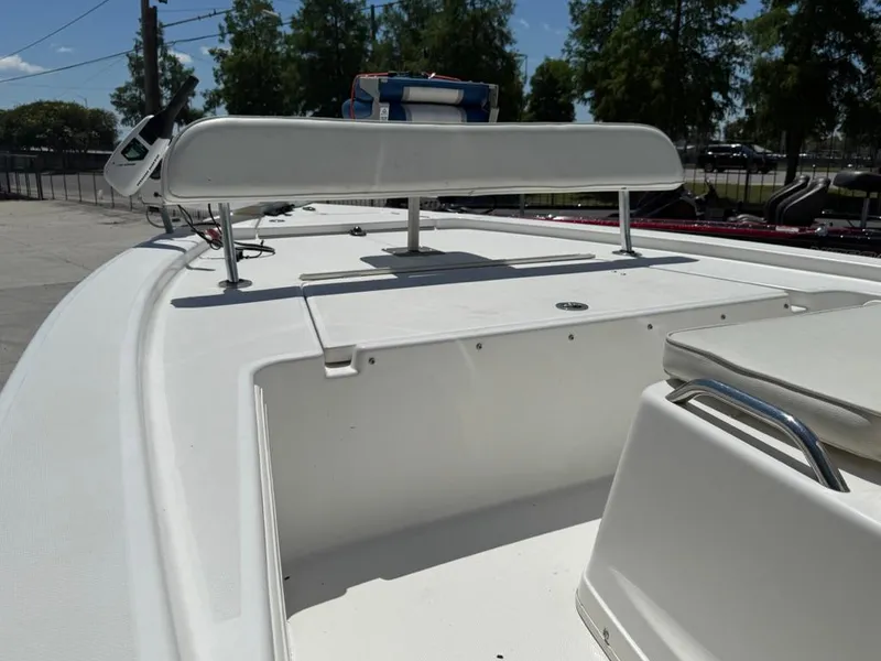 Slide: The Image of 2007 Century 2202 BAY boat interior with seating and storage compartments. - 6