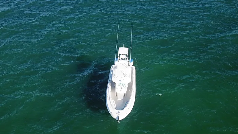 Slide: The Image of Aerial view of 2014 Hydra-Sports 42 boat on open water. - 39