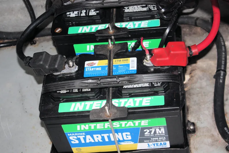 Slide: The Image of Interstate marine batteries in a 2003 Sea Ray 260 Sundancer boat. - 25