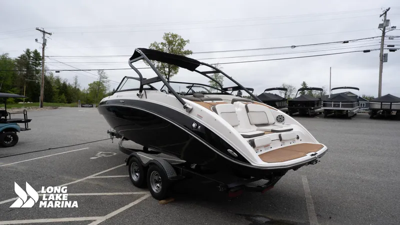 Slide: The Image of 2014 Yamaha Boats 242 Limited S on trailer at Long Lake Marina. - 6