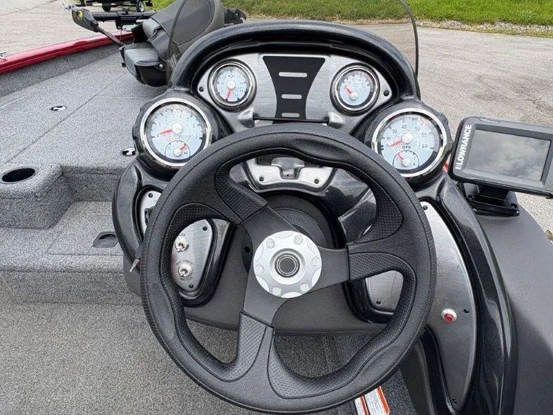 Slide: The Image of 2019 Tracker Pro Team 175 dashboard with steering wheel and gauges. - 20