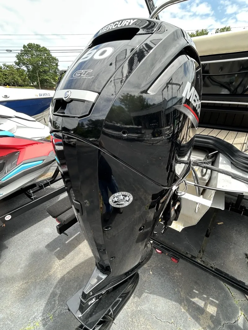 Slide: The Image of 2022 Lowe 190 SS boat with a Mercury 150 GT outboard motor. - 17