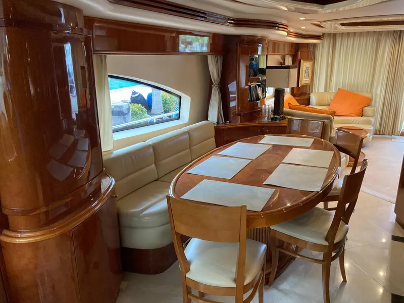 Slide: The Image of Luxury yacht interior with glassware cabinet and wine cooler, Azimut 80 Carat 2005 model. - 52