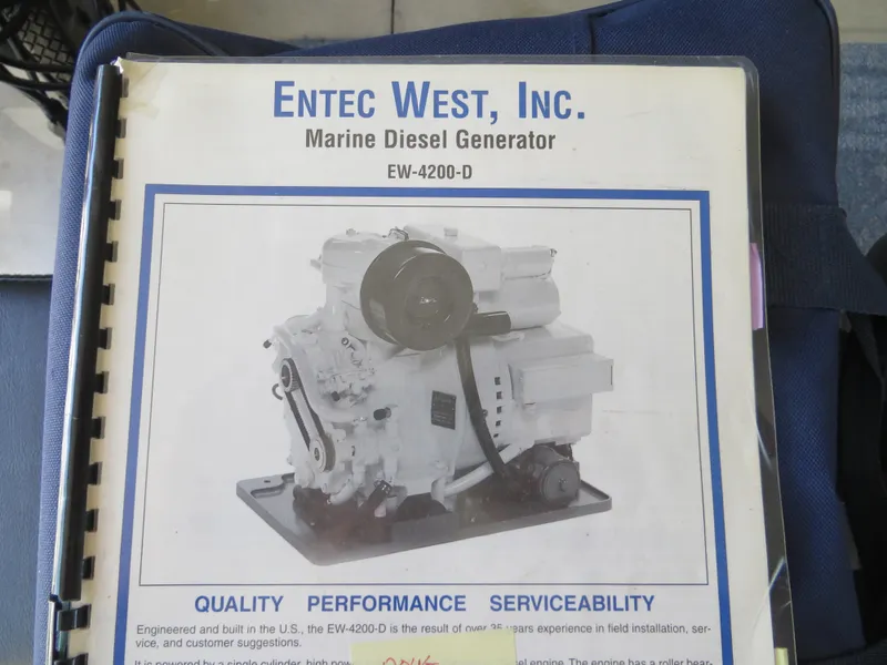 Slide: The Image of Entec West marine diesel generator manual, model EW-4200-D, showcasing quality and performance. - 24