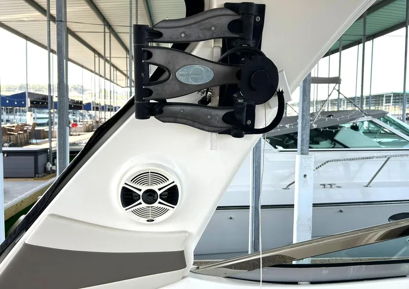 Slide: The Image of 2009 Chaparral 350 Signature boat interior with speaker and TV mount. - 37