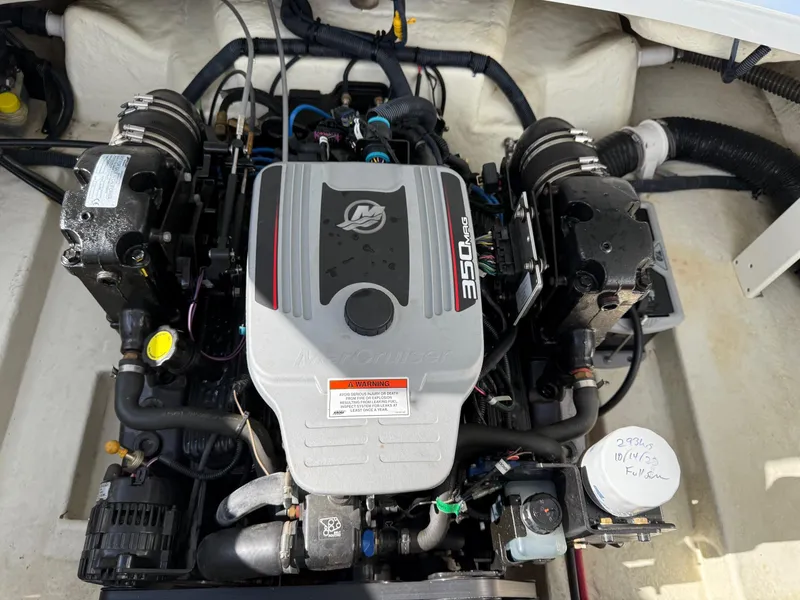 Slide: The Image of Engine of 2009 Formula 240 Bowrider boat, featuring MerCruiser 350 MAG. - 30