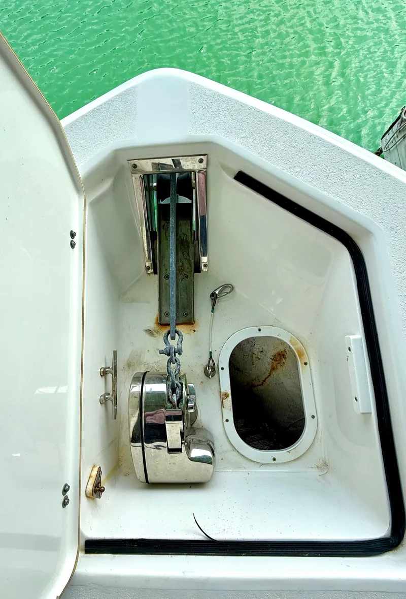 Slide: The Image of 2017 Sea Fox 288 Commander anchor locker with chain and windlass. - 44