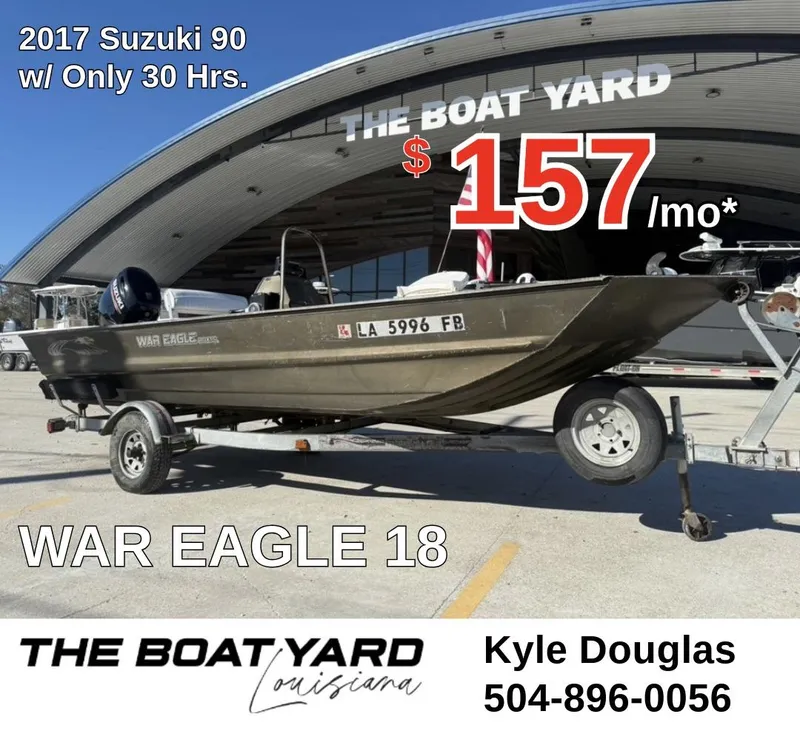 Slide: The Image of War Eagle 18 boat with Suzuki 90 engine, $157/month at The Boat Yard Louisiana. - 0