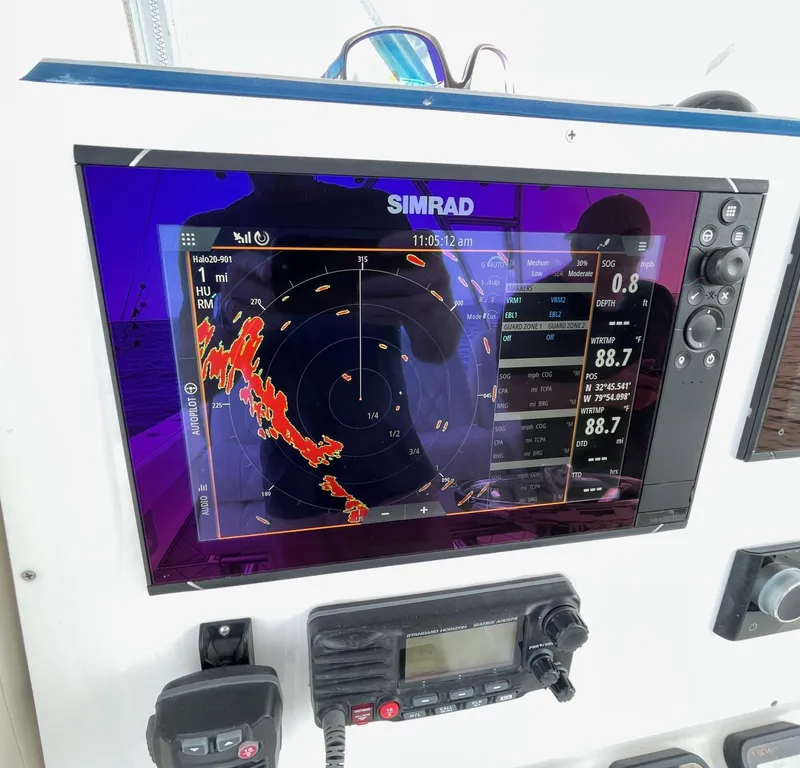 Slide: The Image of Simrad marine radar display on 2009 Contender 39 Tournament boat dashboard. - 26