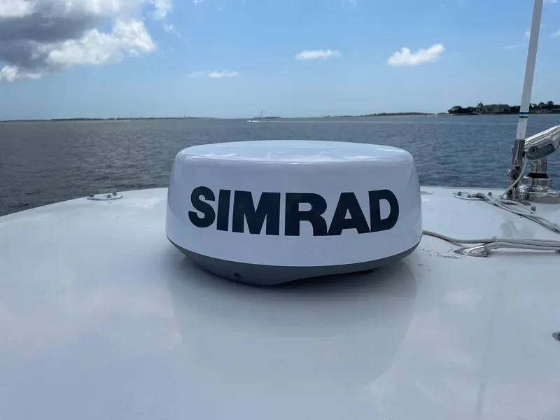 Slide: The Image of Simrad radar on 2009 Contender 39 Tournament boat, ocean view in background. - 27