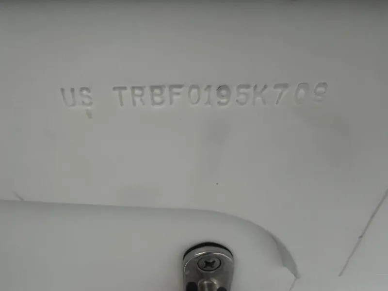 Slide: The Image of VIN on 2009 Triumph 190 Bay Stock #C80 boat hull. - 4