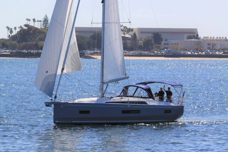 Slide: The Image of 2021 Beneteau Oceanis 40.1 sailing on a sunny day, with blue water and clear skies. - 31