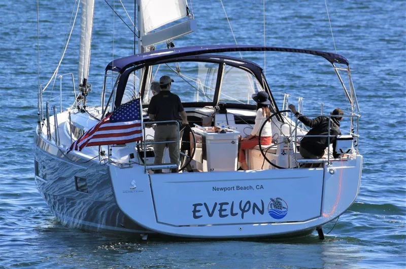 Slide: The Image of 2021 Beneteau Oceanis 40.1 sailboat named "Evelyn" sailing in Newport Beach, CA. - 33