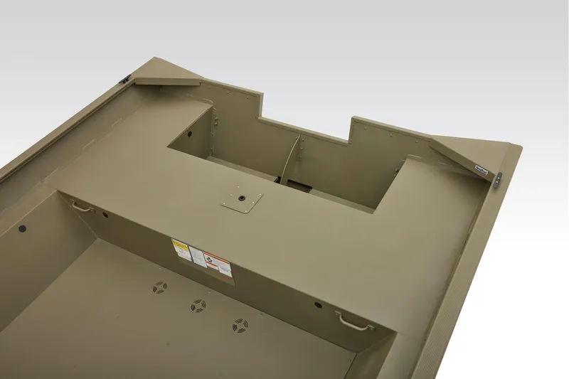 Slide: The Image of 2025 Tracker Grizzly 2072 Utility boat on trailer, outdoor display setting. - 8