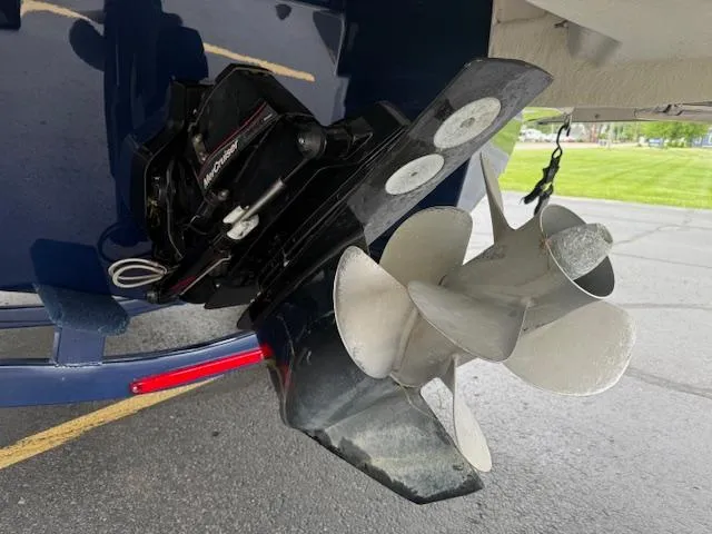 Slide: The Image of Propeller of 2012 Regal 24 FasDeck boat, close-up view. - 32