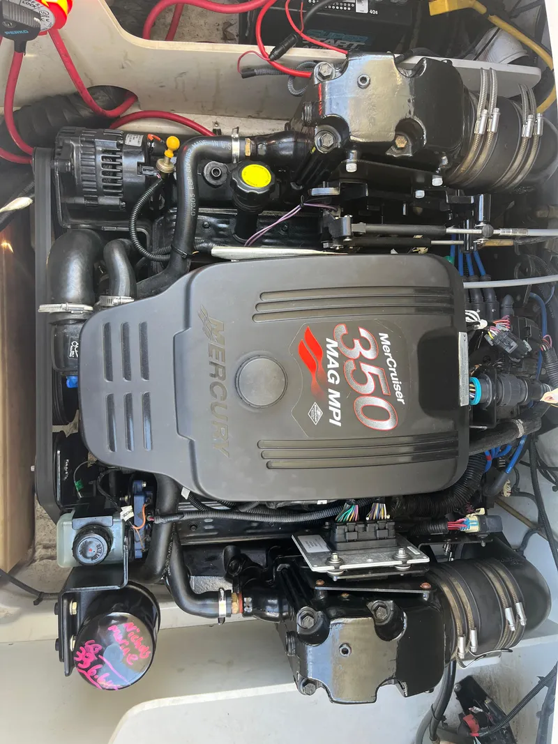 Slide: The Image of MerCruiser 350 MAG MPI engine in a 2008 Crownline 23SS boat. - 17