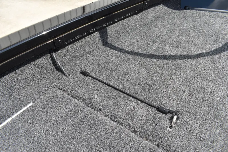 Slide: The Image of Trolling motor control panel on 2025 Lowe Stinger 175C, featuring 45 lbs thrust, 12 volts. - 15