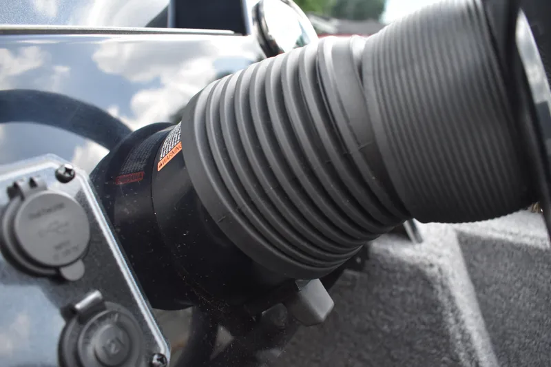 Slide: The Image of Gray and black seat on 2025 Lowe Stinger 175C boat deck. - 38