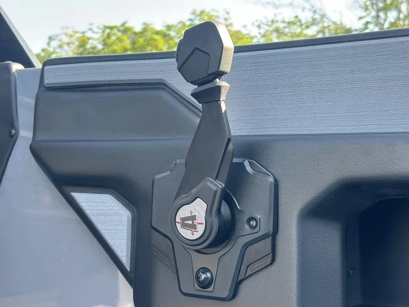 Slide: The Image of 2025 Axis A225 boat throttle lever, close-up view with modern design. - 16