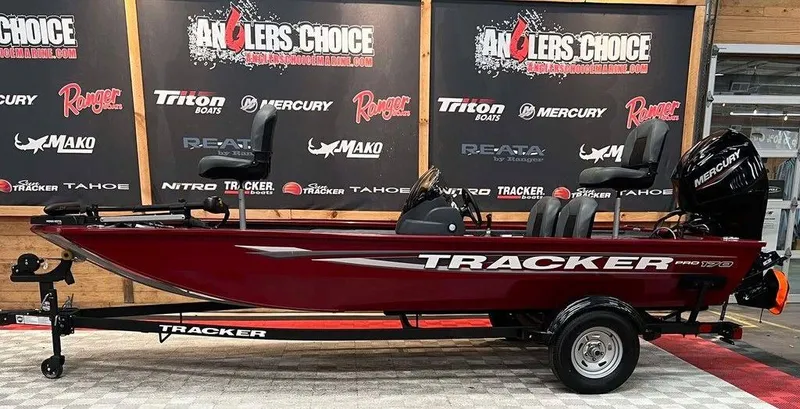 The Image of 2025 Tracker Pro 170 boat on display at Anglers Choice showroom. - 1