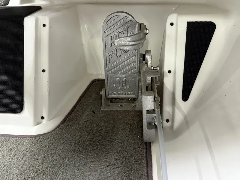 Slide: The Image of Foot pedal in a 2011 Nitro Z-7 boat, featuring "Hot Foot" branding. - 8