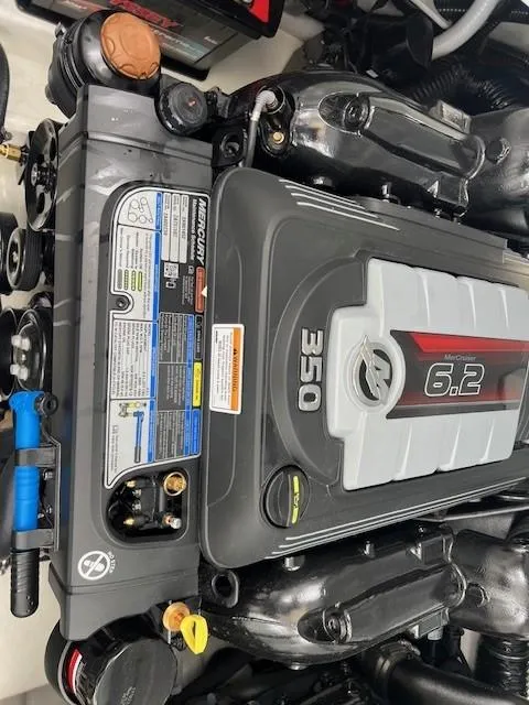 Slide: The Image of 2025 Formula 330 Crossover Bowrider I/O engine, featuring a 6.2L 350 horsepower design. - 12