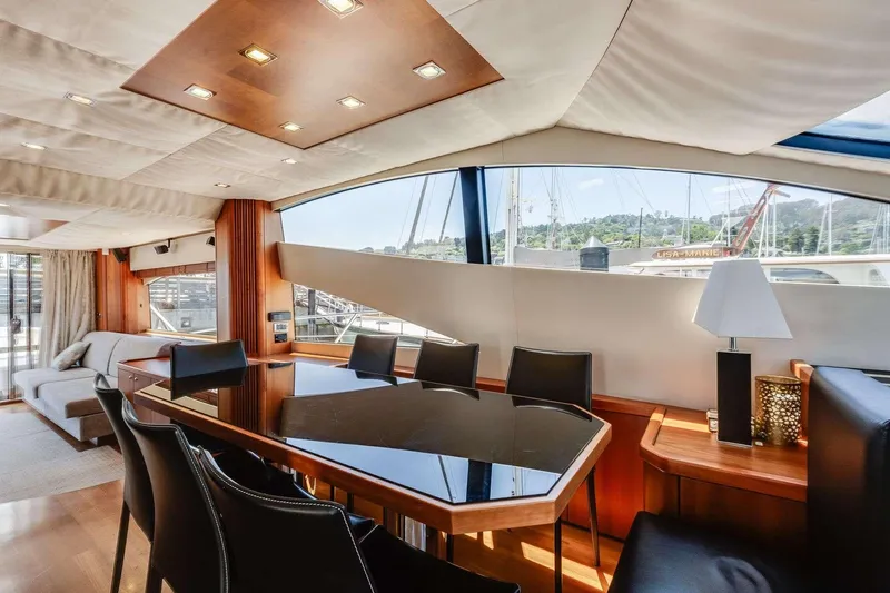 Slide: The Image of Luxurious interior of 2009 Sunseeker Manhattan 70 yacht with elegant dining area. - 28