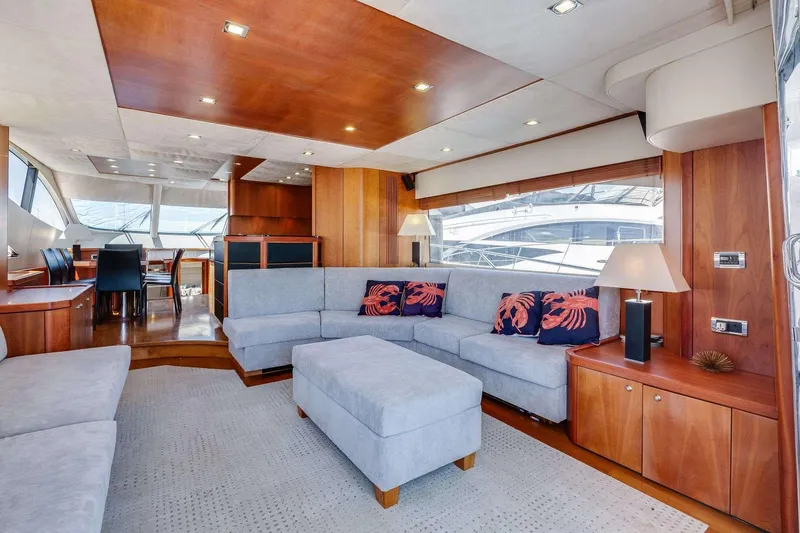 Slide: The Image of Luxurious interior of 2009 Sunseeker Manhattan 70 yacht with modern furnishings and elegant design. - 35