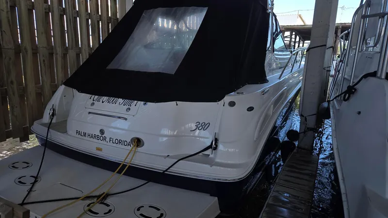 Slide: The Image of 2004 Sea Ray 380 Sundancer docked in Palm Harbor, Florida. - 7