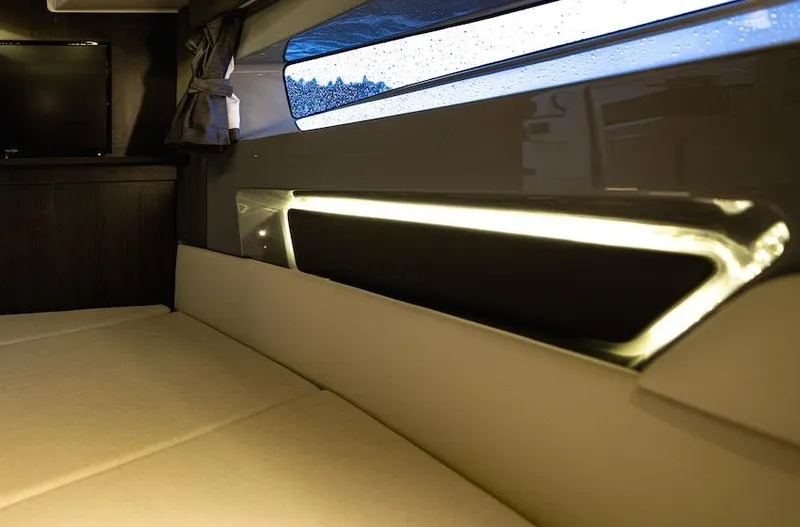 Slide: The Image of Interior of 2025 Navan S30 with modern lighting and sleek design. - 17