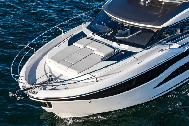 Slide: The Image of Luxury Prestige F4.9 yacht cruising on water, 2025 model. - 38