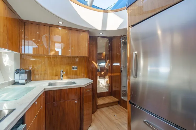 Slide: The Image of Luxurious kitchen interior of 2010 Sunseeker Manhattan 60 yacht with modern appliances. - 22
