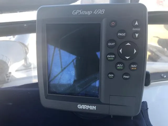 Slide: The Image of Garmin GPSmap 498 on 1988 Bayliner 3818 Motoryacht dashboard. - 5