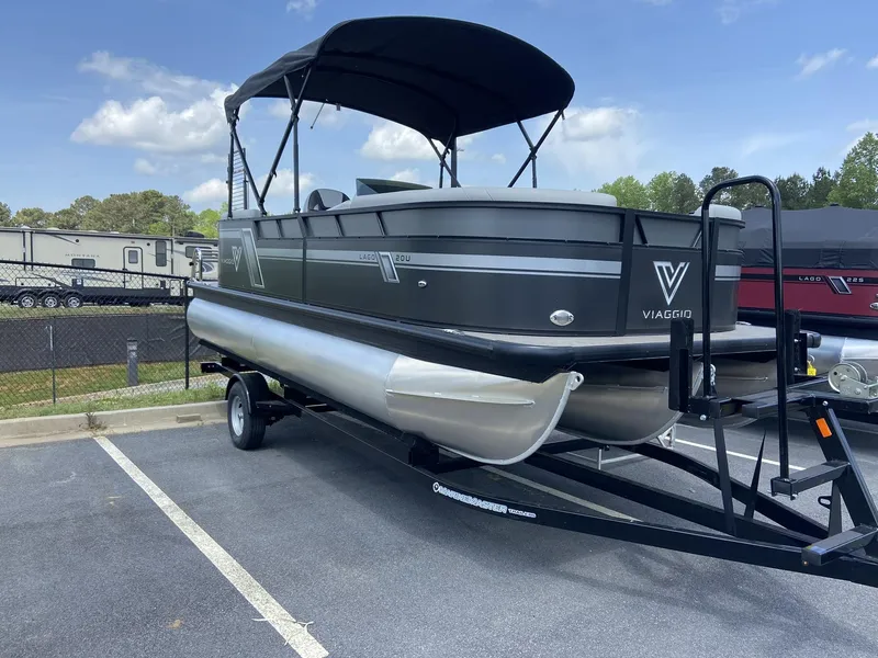 Slide: The Image of Viaggio Lago 20U Sport Toon TT w/Suzuki 115HP - 4-Stroke Engine and MMT Trailer 2022 - 2