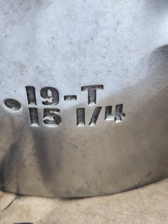 Slide: The Image of Close-up of engraved numbers "19-T 15 1/4" on metal surface, Pathfinder 2300 HPS 2023. - 47