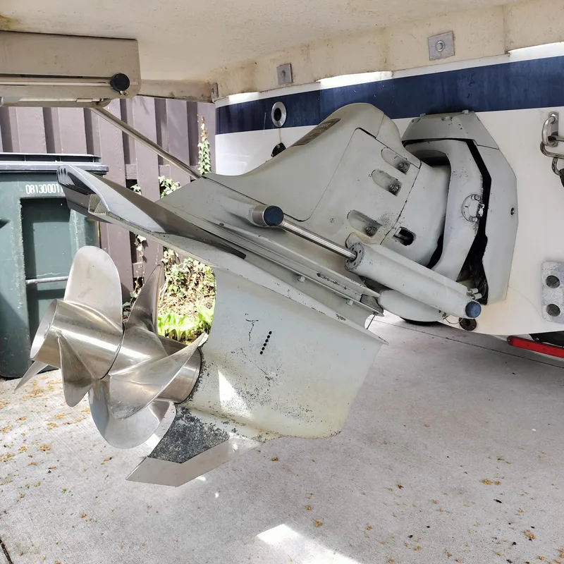 Slide: The Image of Propeller and stern drive of 2001 Chris-Craft 26 Constellation boat. - 4